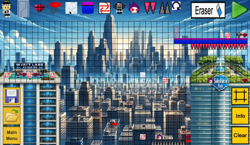 Level editor gameplay preview